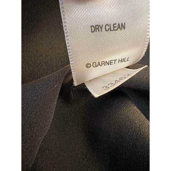 Garnet Hill Summer Day Black Floral Drop-Waist Pockets Mini Dress Size 10 - Picture 8 of 8